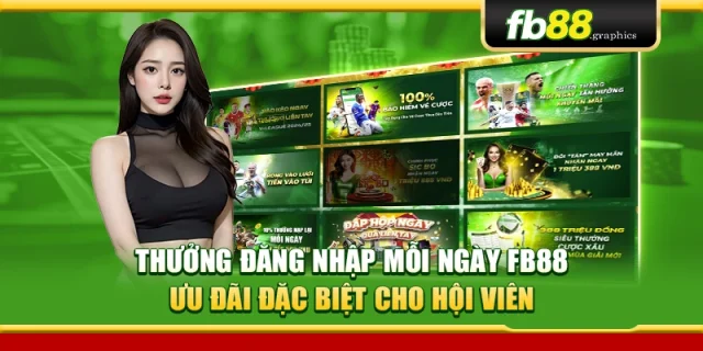Thưởng Đăng Nhập Mỗi Ngày FB88 – Ưu Đãi Đặc Biệt Cho Hội Viên